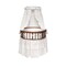 Badger Basket Co. Cherry Elegance Round Bassinet With White Eyelet Bedding